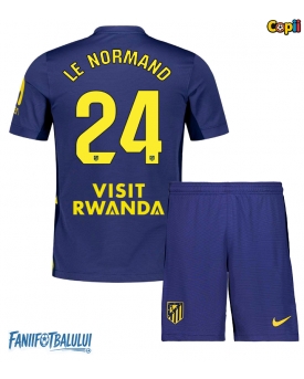 Atletico Madrid Robin Le Normand #24 Echipament de Fotbal Replică 2025-26 Copii Deplasare (+ Șorturi)